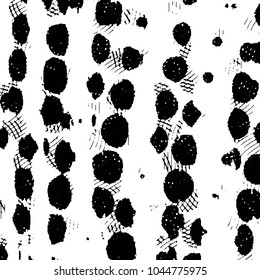 Abstract grunge grid stripe halftone background pattern. Black and white line vector illustration
