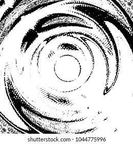 Abstract grunge grid stripe halftone background pattern. Black and white line vector illustration
