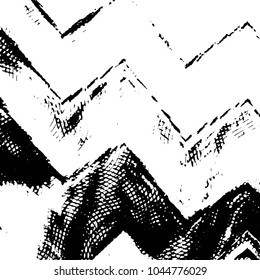 Abstract grunge grid stripe halftone background pattern. Black and white line vector illustration
