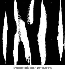 Abstract grunge grid stripe halftone background pattern. Black and white line vector illustration
