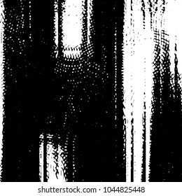 Abstract grunge grid stripe halftone background pattern. Black and white line vector illustration
