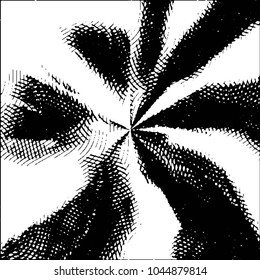 Abstract grunge grid stripe halftone background pattern. Black and white line vector illustration
