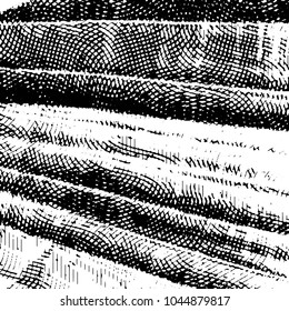 Abstract grunge grid stripe halftone background pattern. Black and white line vector illustration
