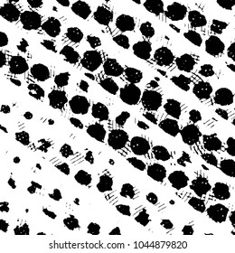 Abstract grunge grid stripe halftone background pattern. Black and white line vector illustration
