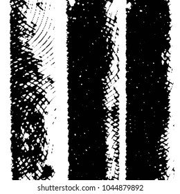 Abstract grunge grid stripe halftone background pattern. Black and white line vector illustration
