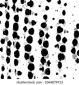 Abstract grunge grid stripe halftone background pattern. Black and white line vector illustration
