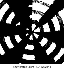 Abstract grunge grid stripe halftone background pattern. Black and white line vector illustration
