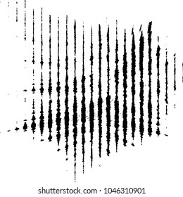 Abstract grunge grid stripe halftone background pattern. Black and white line vector illustration
