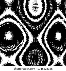 Abstract grunge grid stripe halftone background pattern. Black and white line vector illustration
