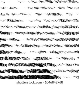 Abstract grunge grid stripe halftone background pattern. Black and white line vector illustration
