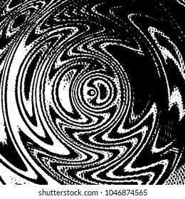 Abstract grunge grid stripe halftone background pattern. Black and white line vector illustration
