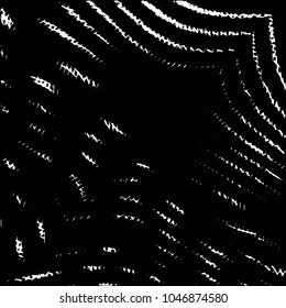 Abstract grunge grid stripe halftone background pattern. Black and white line vector illustration
