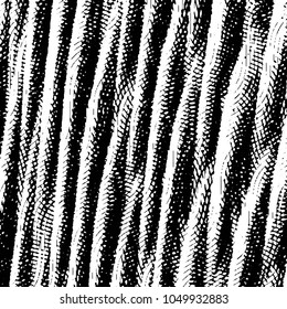 Abstract grunge grid stripe halftone background pattern. Black and white line vector illustration
