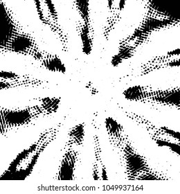 Abstract grunge grid stripe halftone background pattern. Black and white line vector illustration
