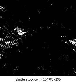 Abstract grunge grid stripe halftone background pattern. Black and white line vector illustration
