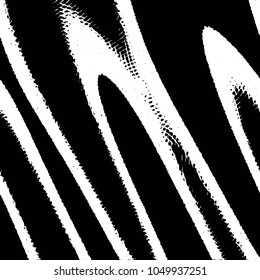 Abstract grunge grid stripe halftone background pattern. Black and white line vector illustration
