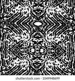 Abstract grunge grid stripe halftone background pattern. Black and white line vector illustration
