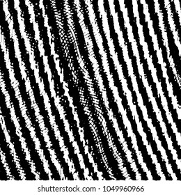 Abstract grunge grid stripe halftone background pattern. Black and white line vector illustration
