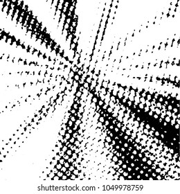 Abstract grunge grid stripe halftone background pattern. Black and white line vector illustration
