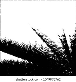 Abstract grunge grid stripe halftone background pattern. Black and white line vector illustration

