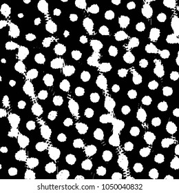 Abstract grunge grid stripe halftone background pattern. Black and white line vector illustration
