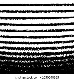 Abstract grunge grid stripe halftone background pattern. Black and white line vector illustration
