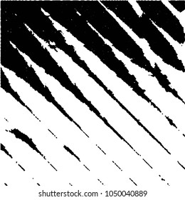 Abstract grunge grid stripe halftone background pattern. Black and white line vector illustration
