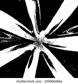 Abstract grunge grid stripe halftone background pattern. Black and white line vector illustration
