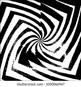 Abstract grunge grid stripe halftone background pattern. Black and white line vector illustration
