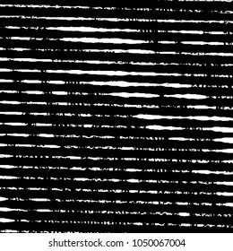 Abstract grunge grid stripe halftone background pattern. Black and white line vector illustration
