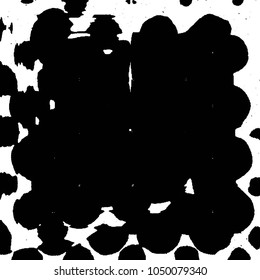 Abstract grunge grid stripe halftone background pattern. Black and white line vector illustration
