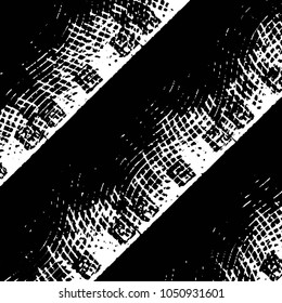 Abstract grunge grid stripe halftone background pattern. Black and white line vector illustration
