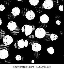 Abstract grunge grid stripe halftone background pattern. Black and white line vector illustration
