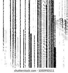 Abstract grunge grid stripe halftone background pattern. Black and white line vector illustration
