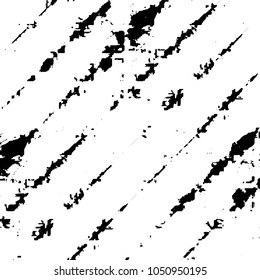 Abstract grunge grid stripe halftone background pattern. Black and white line vector illustration
