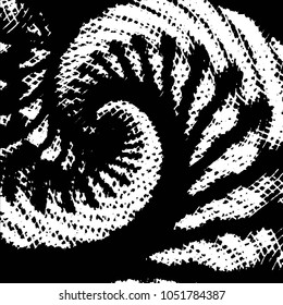 Abstract grunge grid stripe halftone background pattern. Black and white line vector illustration
