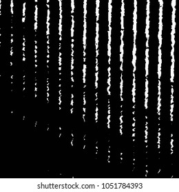 Abstract grunge grid stripe halftone background pattern. Black and white line vector illustration
