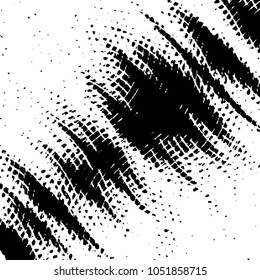 Abstract grunge grid stripe halftone background pattern. Black and white line vector illustration
