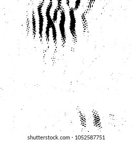 Abstract grunge grid stripe halftone background pattern. Black and white line vector illustration
