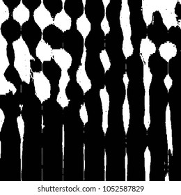 Abstract grunge grid stripe halftone background pattern. Black and white line vector illustration
