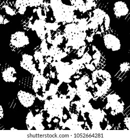 Abstract grunge grid stripe halftone background pattern. Black and white line vector illustration
