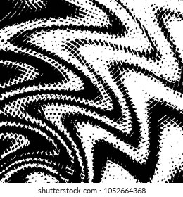 Abstract grunge grid stripe halftone background pattern. Black and white line vector illustration

