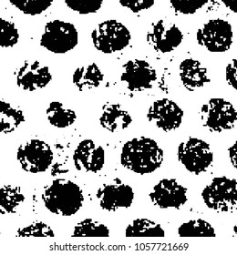 Abstract grunge grid stripe halftone background pattern. Black and white line vector illustration
