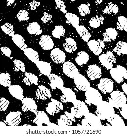 Abstract grunge grid stripe halftone background pattern. Black and white line vector illustration
