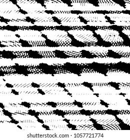 Abstract grunge grid stripe halftone background pattern. Black and white line vector illustration
