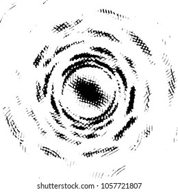 Abstract grunge grid stripe halftone background pattern. Black and white line vector illustration
