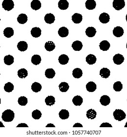 Abstract grunge grid stripe halftone background pattern. Black and white line vector illustration
