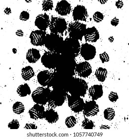 Abstract grunge grid stripe halftone background pattern. Black and white line vector illustration

