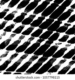Abstract grunge grid stripe halftone background pattern. Black and white line vector illustration
