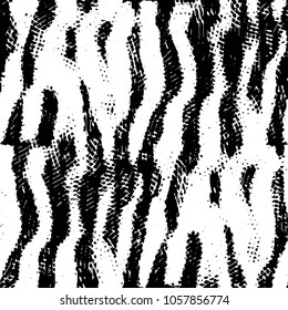 Abstract grunge grid stripe halftone background pattern. Black and white line vector illustration
